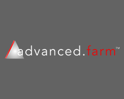 Advanced Farm logo and illustration on a white background