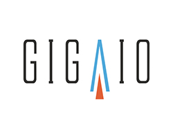 GigaIO logo and illustration on a white background