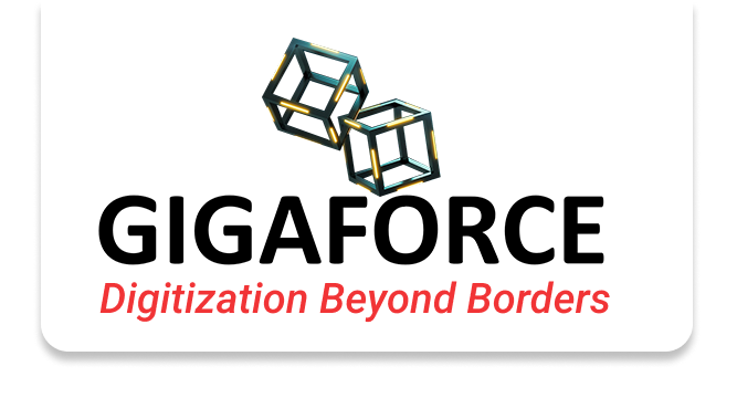 Gigaforce Digitization Beyond Borders logo and illustration